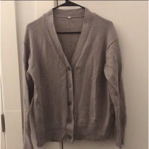 Muji grey wool cardigan size M